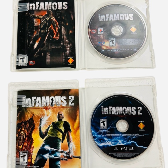 inFAMOUS 1 & 2 PS3 Bundle - Complete In Box (CIB) - Tested & Working! - Picture 2 of 2